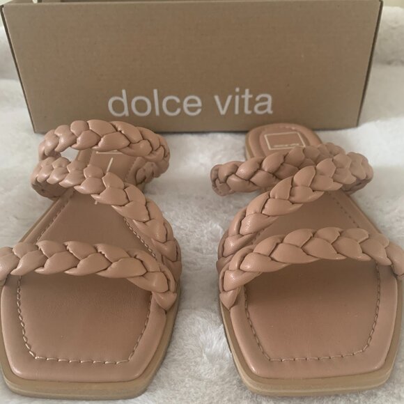 Dolce Vita Iman Braided Slide Sandals in Beige Size 8.5 NWT - Picture 3 of 7